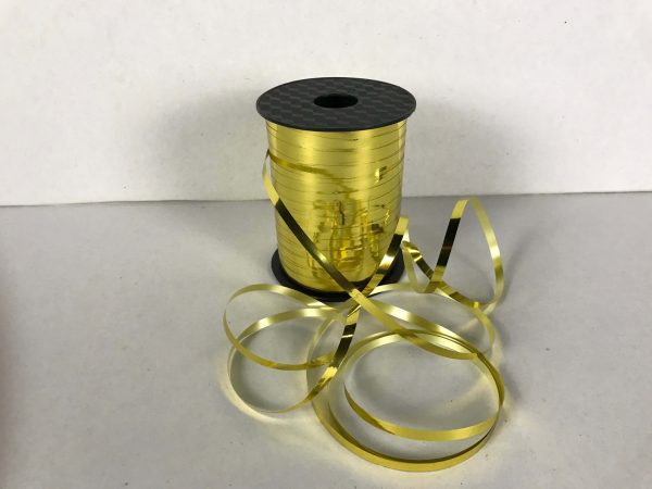metallic gold curling ribbon