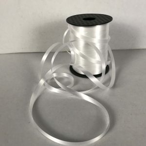 white curling ribbon