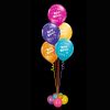Bouquet of 5 helium happy birthday balloons