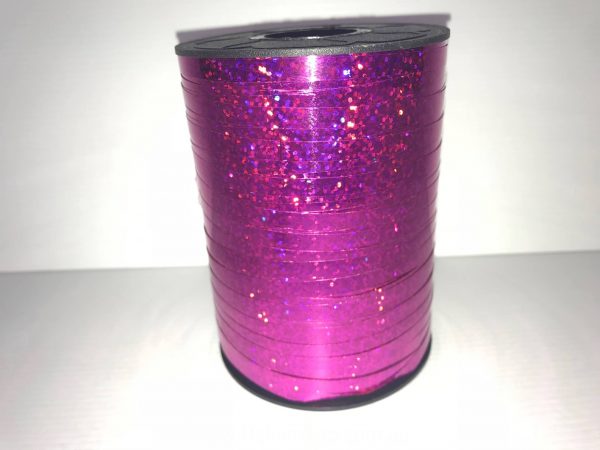 Hot Pink Holographic Curling Ribbon