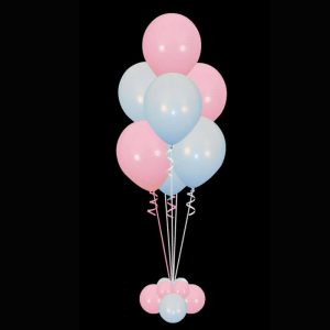 bouquet of 7 helium filled latex balloons