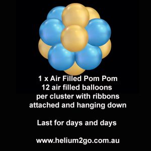 Air filled pom poms