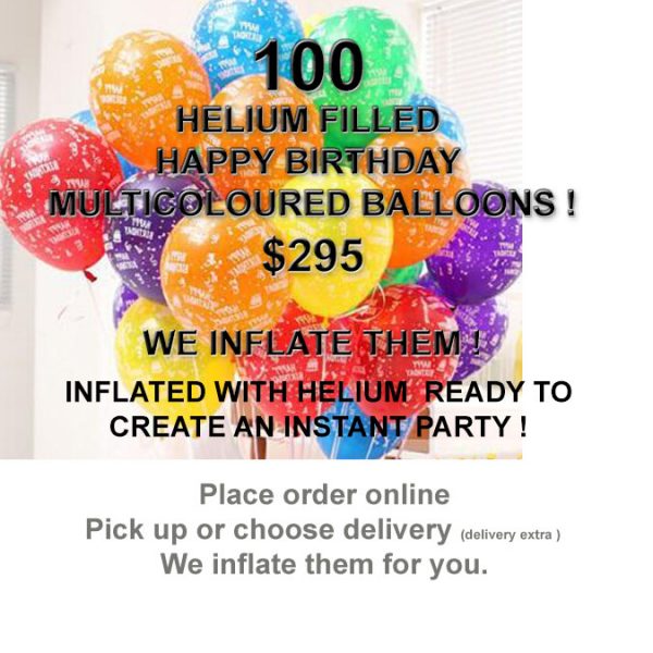 100 HB Balloons Inflated Special