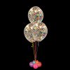 Balloon Bouquet of 3 large clear confetti balloons, weighted, any colour
