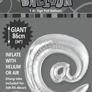 @ Silver foil balloon letter 86cm helium filled