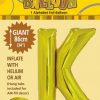 K Gold foil ballon letter 86cm helium filled